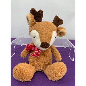Rain-deer Animal Adventures Tan Cream 8 Inch Sitting Plush Snowflake Red White S